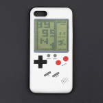 Wholesale iPhone 8 Plus / 7 Plus Retro Tetris Classic Gaming Console Handheld Game Player Case (White)